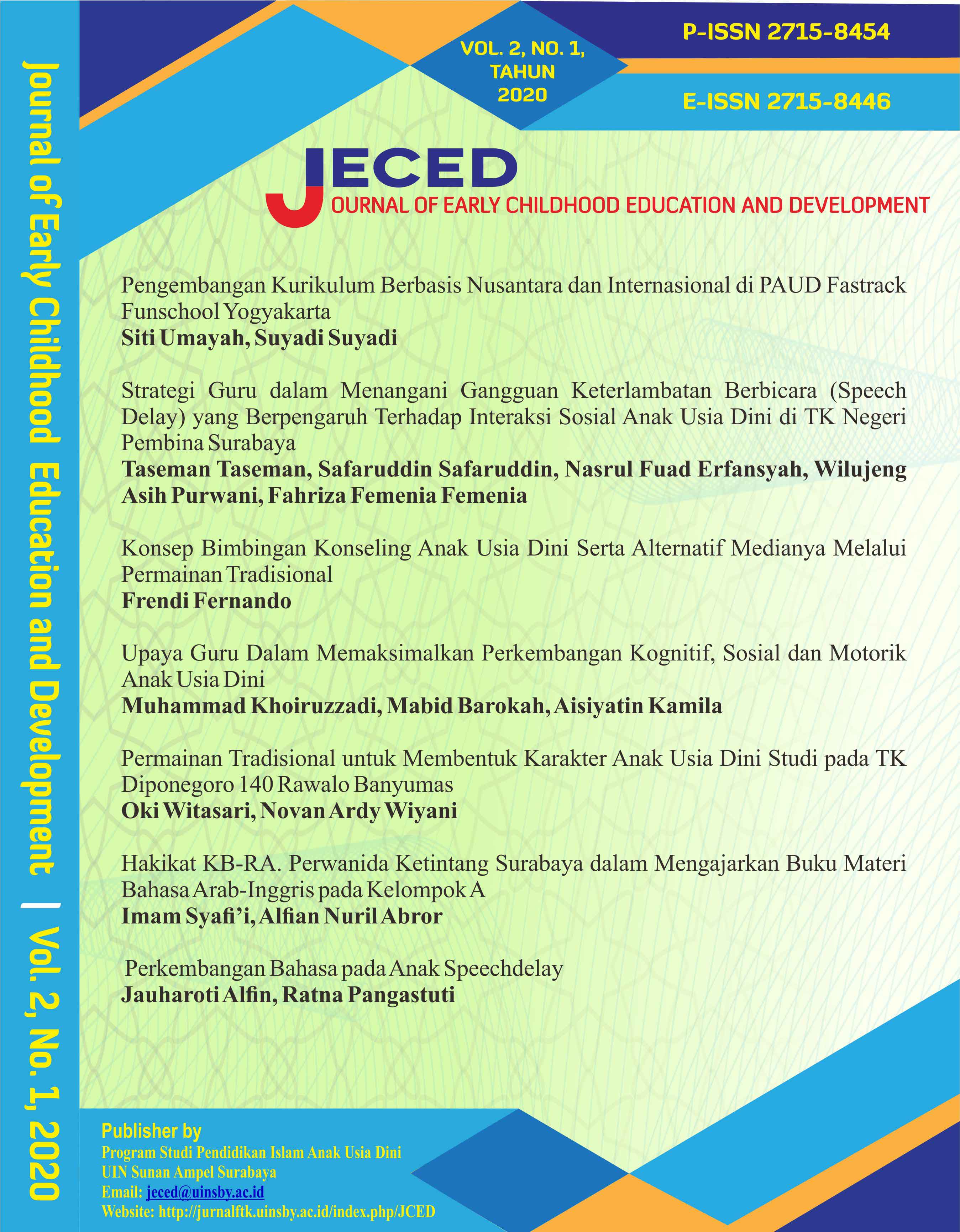 					View Vol. 2 No. 1 (2020): JUNE
				